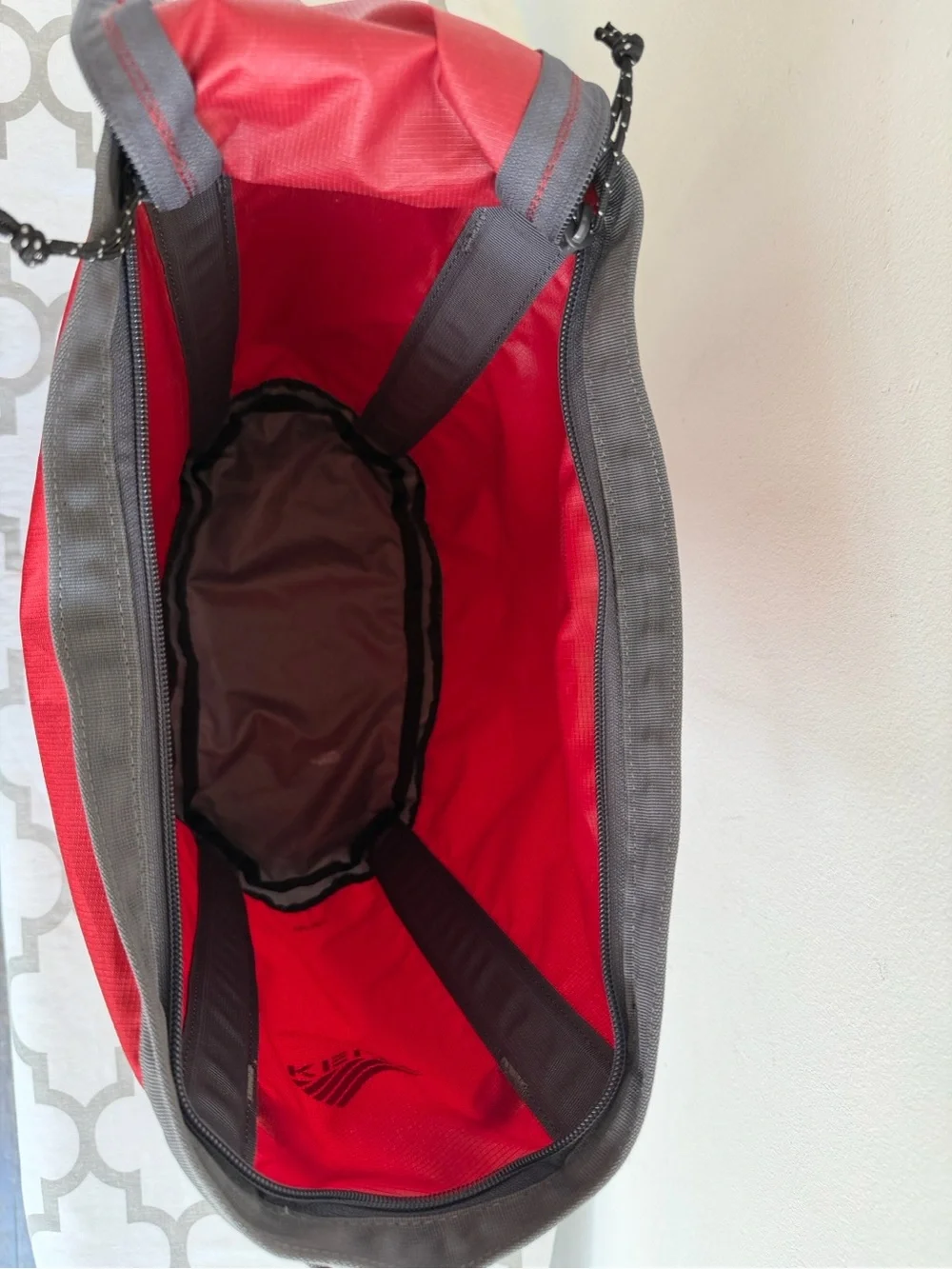 Kelty Red and Gray Men’s Gear Tote